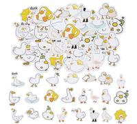 46PCS Cartoon Duck Stickers,Cute Waterproof Vinyl Stickers for Laptop Tablet Phone Hydroflasks Water Bottle Bike Luggage Cup Computer Mug,Funny Cartoon Animals Decals Pack
