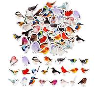 46PCS Cute Fly Bird Stickers, Mini Size Magpie & Red Robin, Kawaii Animal Scrapbook Stickers for Journal, Album, Phone Case, Laptop, Card Making