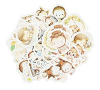 46Pcs Monkey Stickers, Cute Monkey Scrapbooking Stickers, Vinyl Monkeys Sticker for Album,Travel Journal, Scrapbooking