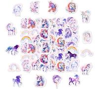 46PCS Rainbow Unicorn Mini Boxes Stickers,Rainbow Unicorn Theme Stickers for Scrapbooking, DIY Crafts, Laptops,Journal,Gifts for Kids Teens Girls Adults