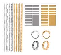 46pcs Ring Size Adjuster, Invisible Ring Sizers for Loose Rings Spiral Ring Tightener Ring Adjuster Ring Sizer Measuring Tool for Wide Rings