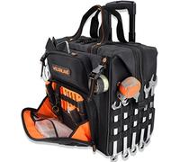 46Pockets-26" Rolling tool bag, Tool bag with wheels, Large tool bag, Rolling tote bag, Tool tote, HVAC tool bag, Electrician tool bag, Tool bag organizer, Tool bags for men,Tool bags for construction