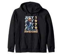 46th Birthday Bear Legends July 1979 46 Years Old For Men Zip Hoodie
