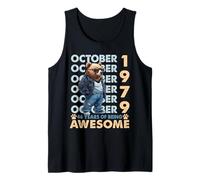 46th Birthday Bear Legends October 1979 46 Years Old Mens Tank Top