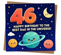 46th Birthday Card for Dad - Best Dad in the Universe Space