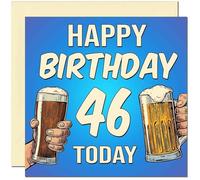 46th Birthday Card for Men Him Men's Beer Birthday Card for 46 Year old Woman Friend Sister Mum Auntie Daughter forty six, forty sixth Niece cousin