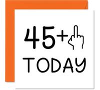 46th Birthday Card Funny for Women - Novelty Middle Finger - Rude Birthday Cards for Men, 145mm Greeting Cards, Joke Banter Cards Mum Dad Sister Brother Auntie Uncle Cousin
