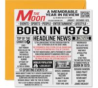 46th Birthday Cards for Men Women - Born In 1979 Newspaper - Happy 46 Birthday Card for Mum Dad Uncle Aunt Vintage Retro Back In 1979, 145mm Bday Greeting Cards
