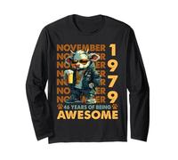 46th Birthday Cow Legends November 1979 46 Years Old Mens Long Sleeve T-Shirt