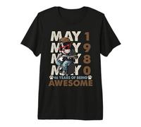 46th Birthday Dog Lover May 1996 Vintage 46 Years Old Men Premium T-Shirt