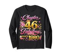 46th Birthday Queen Chapter 46 Fabulous Since 1980 Women Long Sleeve T-Shirt
