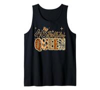 46th Birthday Queen Leopard Crown, 46 Years Old Women Girls Tank Top