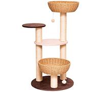 47.2 Inch Cat Tree with Sisal Scratching Posts and Bowl Shaped Perches, Pet Play House Activity Center with Dangling Toys