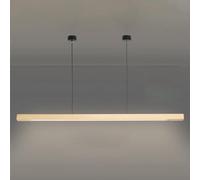 47.2in Clear Linear LED Chandelier - Modern Minimalist Lighting for Kitchen Island Dining Room and Living Spaces - Stylish Energy-Efficient Fixture