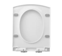 47×37cm,Modern Square Toilet Seat, White, Rectangular, Quick Release Toilet Seat Soft Close, Slow Close Seat Cover, Adjustable Hinges, Top Fixing,Square