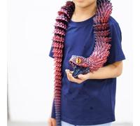 47.5inch Super Large 3D Printed Snake Models,Movable Teeth,Flexible Joint Animal lacertid Figurines, Stress Relief, Fidget restlessness, ADHD Toys, Surprise Fantasy Gifts (RBL/47.5inch)