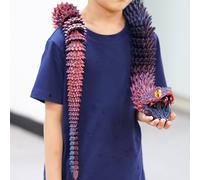 47.5inch Super Large 3D Printed Snake Models,Movable Teeth,Flexible Joint Animal lacertid Figurines, Stress Relief,Surprise Fantasy Gifts (RBL/47.5inch)