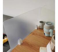 47" Acrylic Frosted Privacy Panel - Clip-On Desk Divider Self-Supporting Office Screen for Workstations Ideal for Enhanced Workspace Privacy and nization