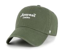 47 Arsenal London Gothic Script Clean Up Cap, Green, Adjustable