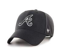 47 Brand Snapback Cap - MLB Atlanta Braves Black and White Black/White