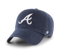 47 Brand Cap Atlanta Braves MLB Loop Label Clean Up Adjustable Navy Blue