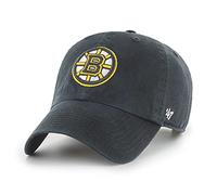 47 Boston Bruins NHL Clean Up Unisex Baseball Cap, Adjustable, Yellow Logo, Black