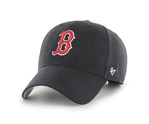 47 Boston Red Sox MLB MVP Unisex Baseball Cap, Adjustable, Red Logo, Black