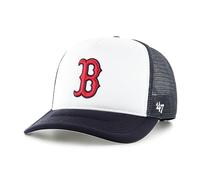 47 Boston Red Sox White Navy MLB Tri Tone Foam Offside Trucker Cap - One-Size
