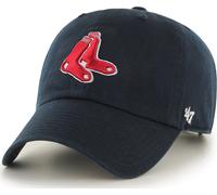 47 Brand Boston Red Sox Socks Navy Clean Up Curved Visor Strapback Cap