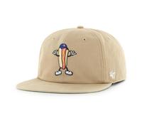 '47 Brand Cap MLB Los Angeles Dodgers Khaki Cartoon Icon Captain Baseball Hotdog