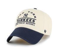 47 Brand Windham Clean Up Cap - New York Yankees - Adjustable - Cream/Navy Beige