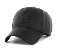 47 Brand Chicago Blackhawks NHL MVP Snapback Cap / Blackout Black / RRP £28