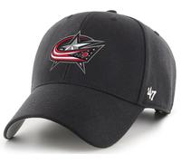 47 Brand Columbus Blue Jackets MVP Velcroback Black Curved Visor Cap
