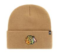 47 Brand Knit Beanie - HAYMAKER Chicago Blackhawks camel