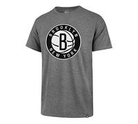 '47 Brand Men's Super Rival Short Sleeve Tee Shirt - NBA T-Shirt, Gray, XL