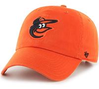 47 Brand MLB Alternate Color Primary Logo Clean Up Adjustable Baseball Cap Hat, Adult One Size Fits All, Baltimore Orioles, One size