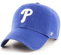 47 Brand MLB Alternate Color Primary Logo Clean Up Adjustable Baseball Cap Hat, Adult One Size Fits All, Philadelphia Phillies, One size