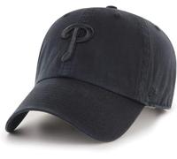 47 Brand MLB Black Black Primary Logo Clean Up Adjustable Baseball Cap Hat, Adult One Size Fits All