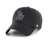 47 Brand MLB Black White Outline Primary Logo Clean Up Adjustable Baseball Cap Hat, Adult One Size Fits All, Los Angeles Dodgers, One size