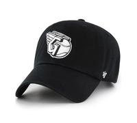 47 Brand MLB Black White Outline Primary Logo Clean Up Adjustable Baseball Cap Hat, Adult One Size Fits All, Cleveland Guardians, One size