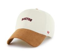47 Brand MLB Boston Red Sox Script Suede Visor Strapback Cap Ivory