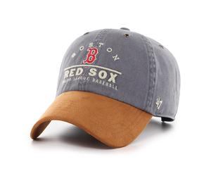 47 Brand MLB Boston Red Sox Windham Suede Clean Up Strapback Cap Navy
