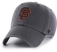 47 Brand MLB Charcoal Team Color Primary Logo Clean Up Adjustable Strap Baseball Dad Hat Cap, Adult One Size Fits All, San Francisco Giants, One size