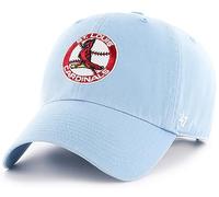 47 Brand MLB Cooperstown Primary Logo Clean Up Adjustable Baseball Cap Hat, Adult One Size Fits All, St. Louis Cardinals, One size