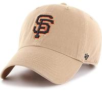 47 Brand MLB Khaki Primary Logo Clean Up Adjustable Strap Baseball Dad Hat Cap, Adult One Size Fits All, San Francisco Giants, One size