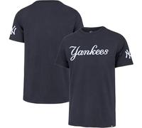 47 Brand MLB Men's Fieldhouse Franklin Team Color Embroidered Wordmark Primary Logo Short Sleeve Baseball T-Shirt, New York Yankees, S