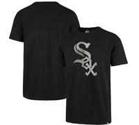 47 Brand MLB Men's Team Color Distressed Imprint Primary Logo Short Sleeve Baseball T-Shirt, Chicago White Sox Black, Large