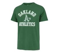 47 Brand MLB Men's Unmatched Franklin Team Color Arched Wordmark Primary Logo Short Sleeve Baseball Fashion T-Shirt, Oakland Athletics, Large