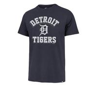 47 Brand MLB Men's Unmatched Franklin Team Color Arched Wordmark Primary Logo Short Sleeve Baseball Fashion T-Shirt, Detroit Tigers, Medium