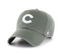 47 Brand MLB Moss Green Primary Logo Clean Up Adjustable Strap Baseball Cap Hat, Adult One Size Fits All, Chicago Cubs, One size